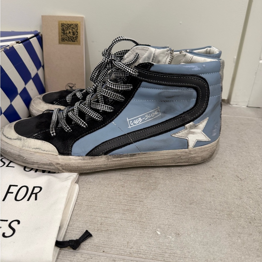 Golden Goose High-Top Sneakers - Black and Blue (Men)
